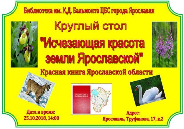 Круглый стол «Исчезающая красота земли Ярославской»