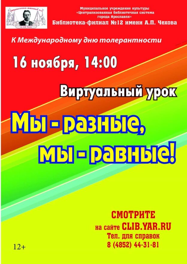 Виртуальный урок «Мы — разные, мы — равные»