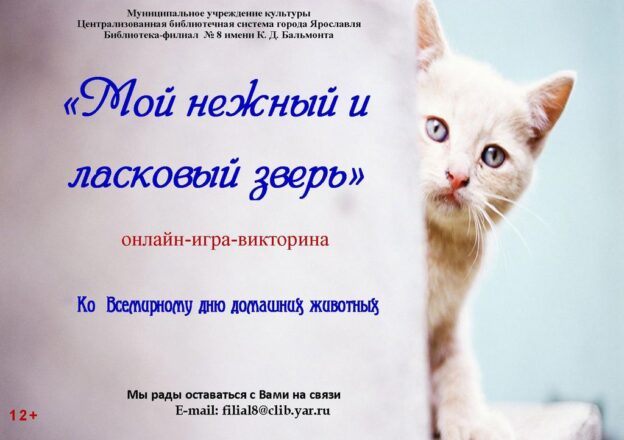 Онлайн-игра-викторина «Мой нежный и ласковый зверь»