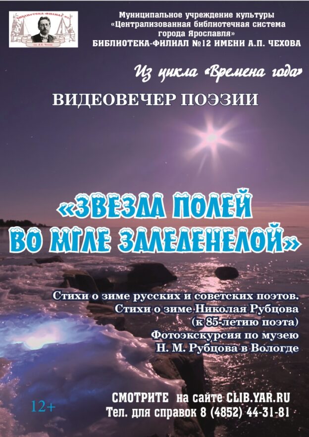 Видеовечер поэзии «Звезда полей во мгле  заледенелой»