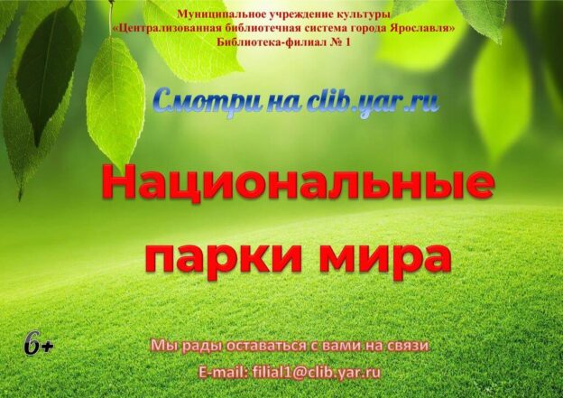 Познавательная онлайн-программа «Национальные парки мира»