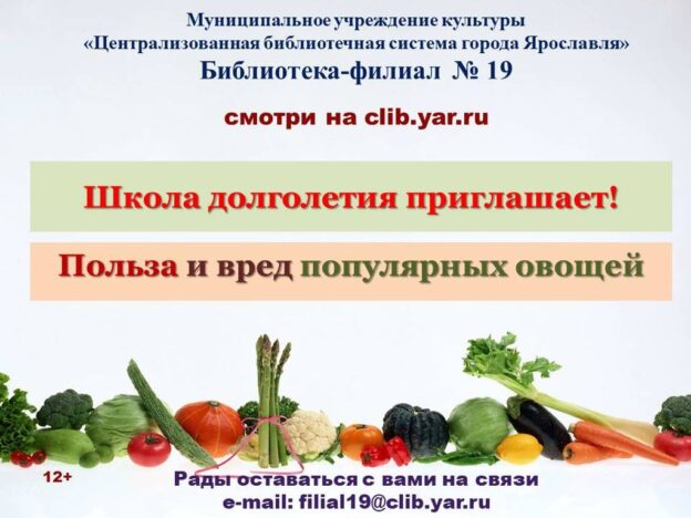 Видеопрезентация «Польза и вред популярных овощей»