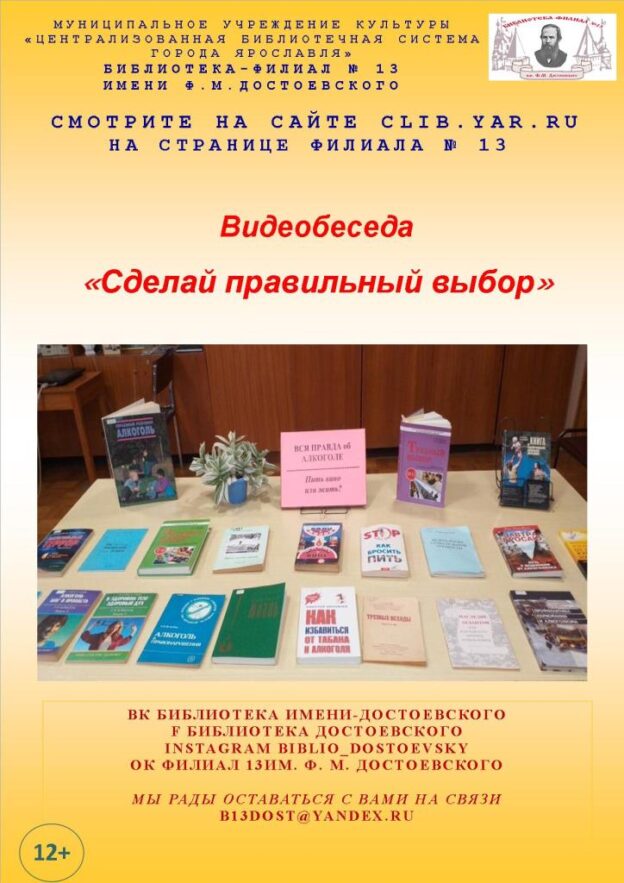 Видеобеседа «Сделай правильный выбор»