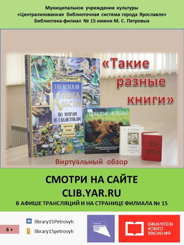Виртуальный обзор «Такие разные книги»
