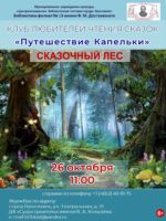 Встреча «Сказочный лес» клуба любителей чтения сказок «Приключение Капельки»