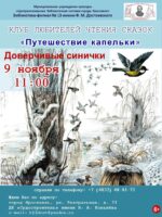 Встреча «Доверчивые синички» клуба любителей чтения сказок «Путешествие капельки»