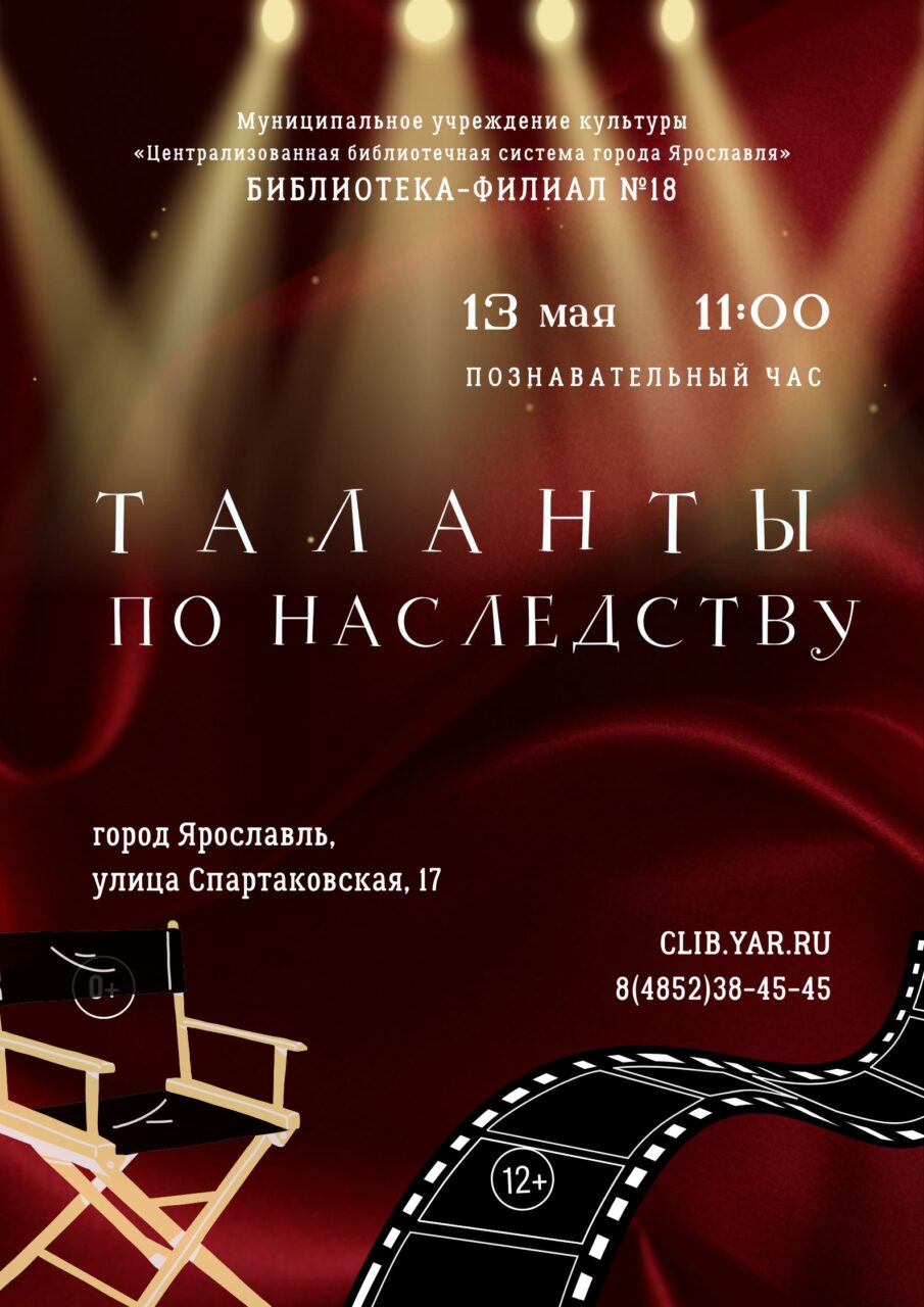 Ппознавательный час «Таланты по наследству»